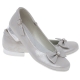 Buty dla dziewczynki srebrne baleriny MIKO OM61