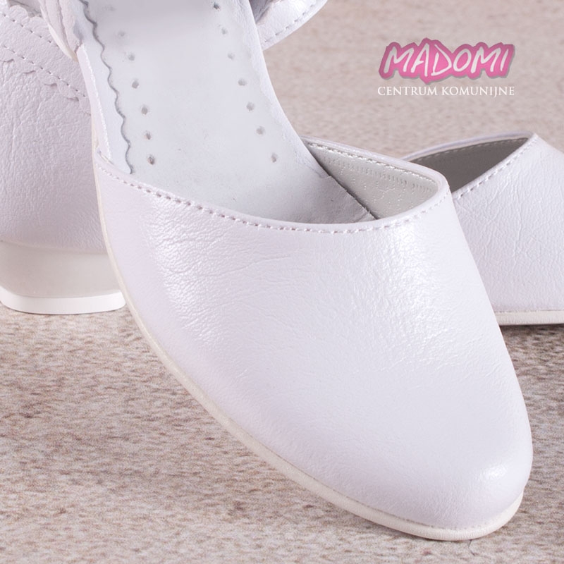 białe buty komunijne gładkie dla dziewczynek Miko 700 zoom1 