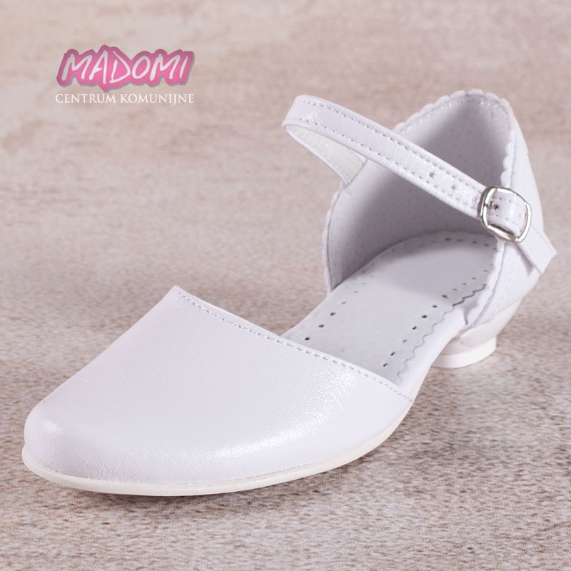 białe buty komunijne gładkie dla dziewczynek Miko 700 zoom 3