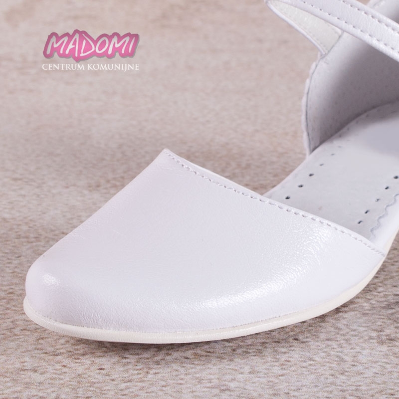 białe buty komunijne gładkie dla dziewczynek Miko 700 zoom 4