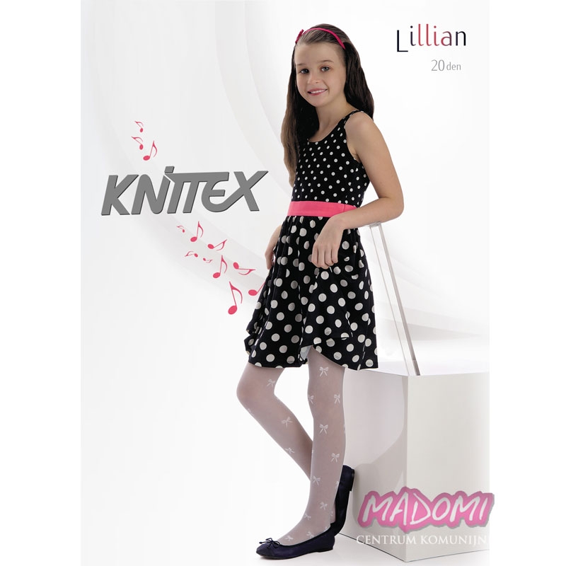 Białe rajstopy dziewczęce Knittex Lillian