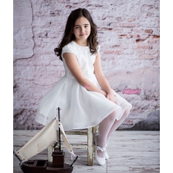 Kremowa sukienka dla dziewczynki model Almira