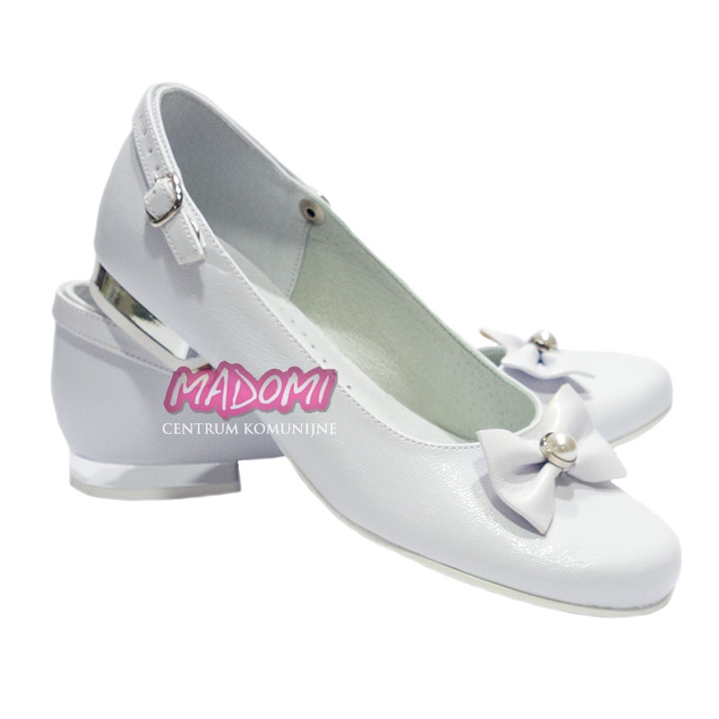 białe obuwie komunijne dziewczęce baleriny Miko 804 zoom 1