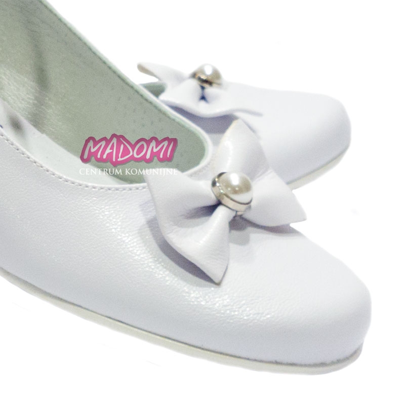 białe obuwie komunijne dziewczęce baleriny Miko 804 zoom 2