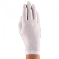 Rękawiczki komunijne pełne gładkie białe RK28