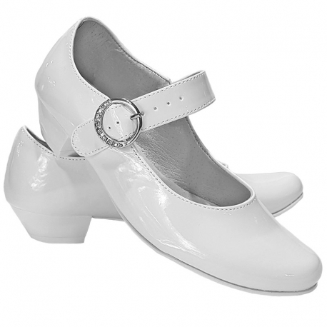 Buty komunijne dla dziewczynki Princesska lakierki OM904